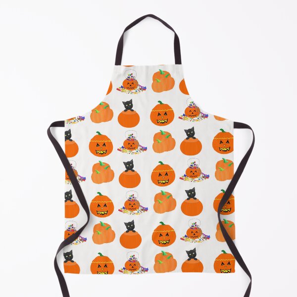 Item preview, Halloween Pumpkins, Candy and Black Cat (White Background) designed and sold by ArtByLM.