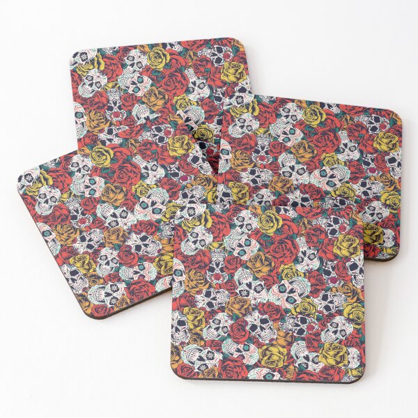 Item preview, Sugar Skull with Roses designed and sold by Found Dream.