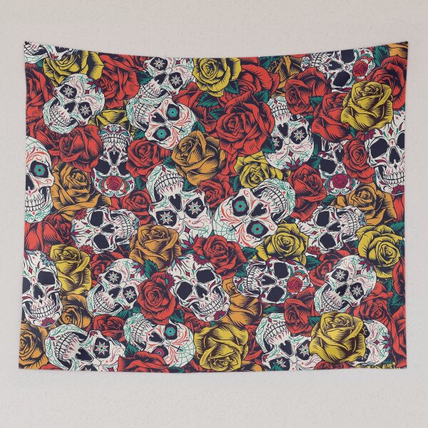 Item preview, Sugar Skull with Roses designed and sold by Found Dream.