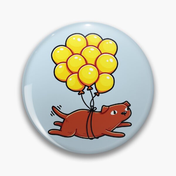 Artikelvorschau, Schokoladen-Labrador, der mit Luftballons fliegt entworfen und verkauft von LydiaLyd.