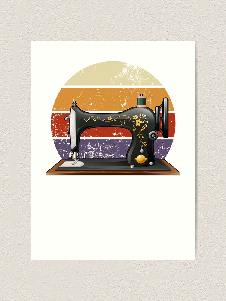 Pink Sewing Machine Art Print by YumeeCraft