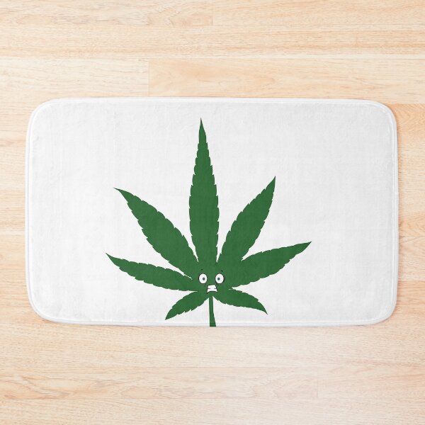 Item preview, Scared Adorable Cute Weed Leaf Face designed and sold by deividcole.