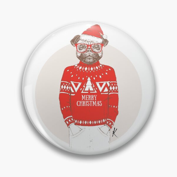 Item preview, Shy Merry Christmas Pug designed and sold by kief-clothes.