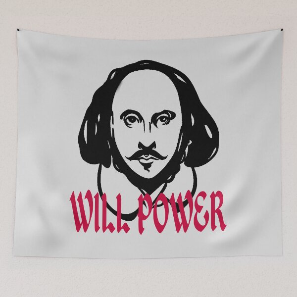 Item preview,  Funny William Shakespeare Will Power Theater Plays Quotes Poems Biography Fans designed and sold by TopTeeShop.