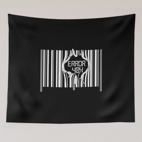 Item preview, Error 404 Barcode On Black designed and sold by clubtee.