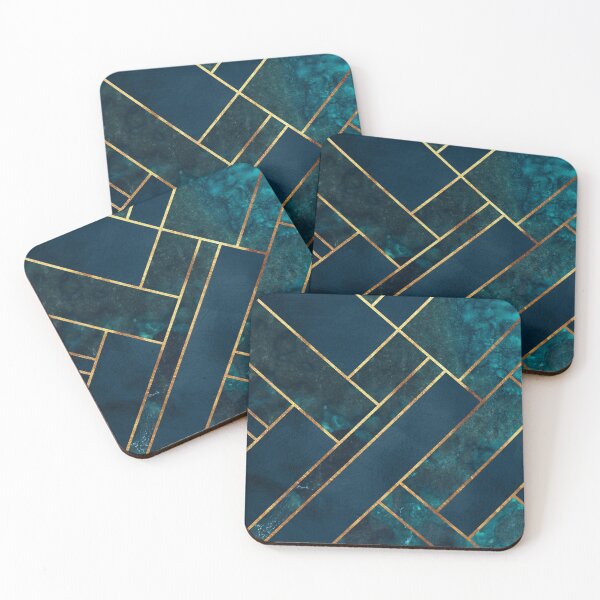 Item preview, Blue Gold Geometric designed and sold by MA DESIGNS.