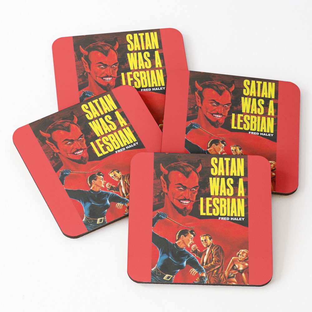 Satan Was a Lesbian Coasters (Set of 4)