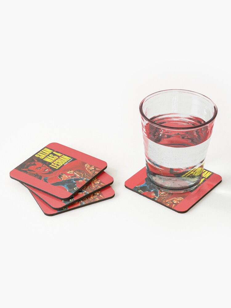 Alternate view of Satan Was a Lesbian Coasters (Set of 4)