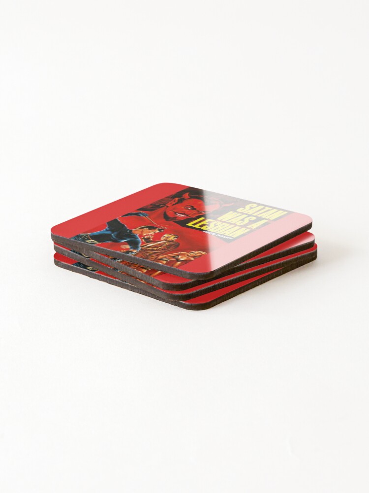 Alternate view of Satan Was a Lesbian Coasters (Set of 4)