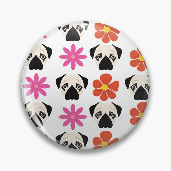 Item preview, pug dog flower face masks designed and sold by alaechamlal.