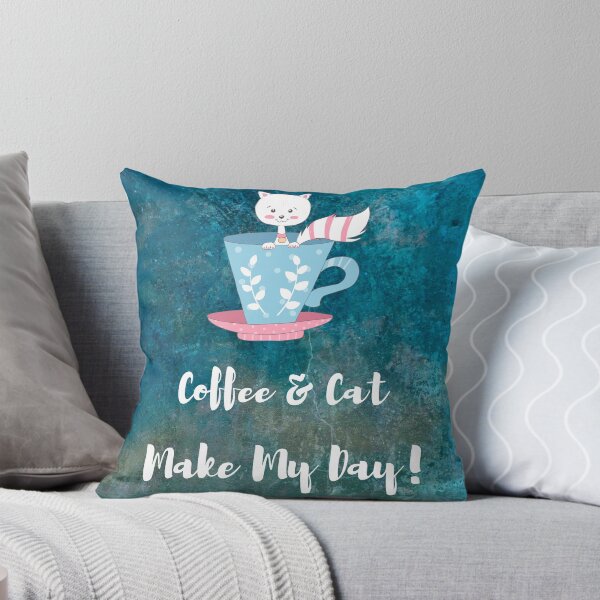 Item preview, Coffee and Cat Make My day - Cool Sticker designed and sold by joejiing.