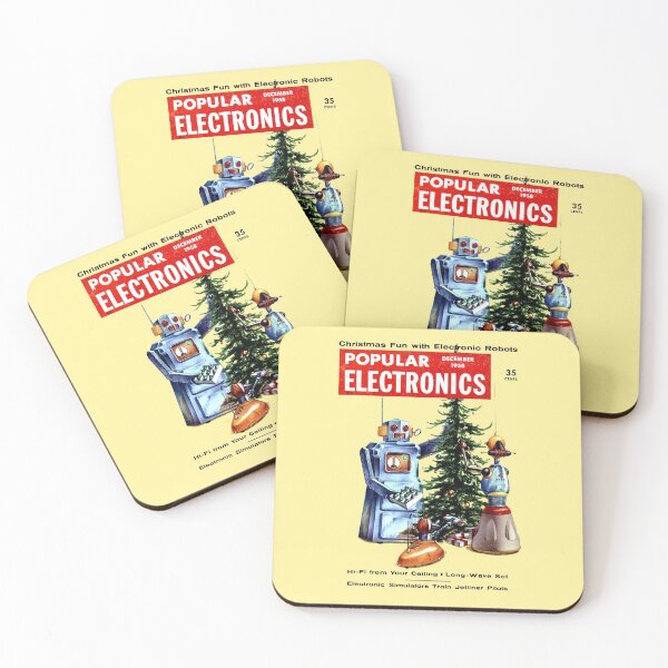 Item preview, POPULAR ELECTRONICS - CHRISTMAS ROBOT MAGAZINE COVER designed and sold by ThrowbackAds.
