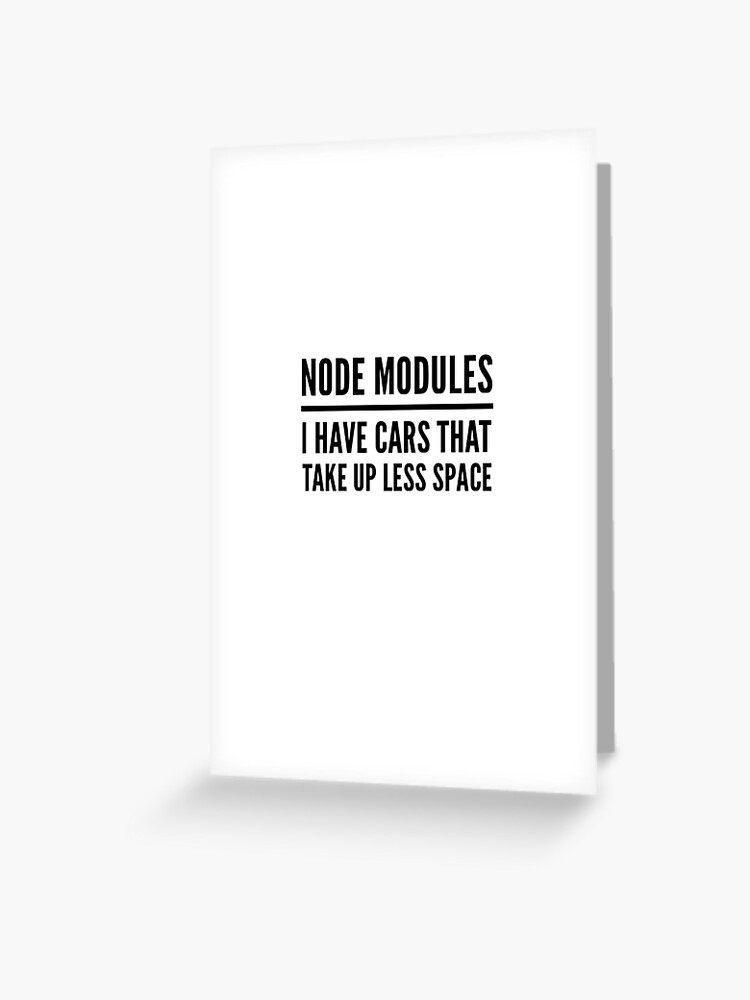 Thumbnail 1 of 2, Greeting Card, Node Modules Cars designed and sold by Coding-Shirts.