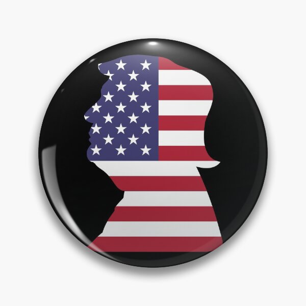 Item preview, Bandera estadounidense - silueta de Donald Trump designed and sold by DopeTops.