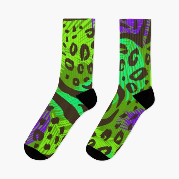 Item preview, Colorful Abstract Animal Print Pattern in Green and Purple designed and sold by Paulele.