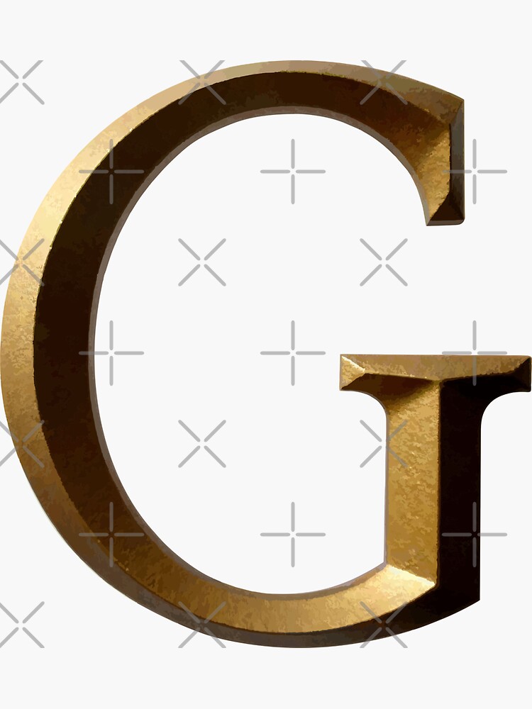 LETTER G IN GOLD COLOR by stickysterscom