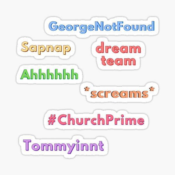 "Dream SMP 7 Set" Sticker by VaishnaviDeo | Redbubble