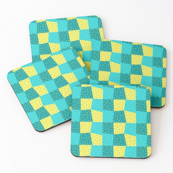 Item preview, Checkered sqaure funky coloful pattern design designed and sold by ashdenent.