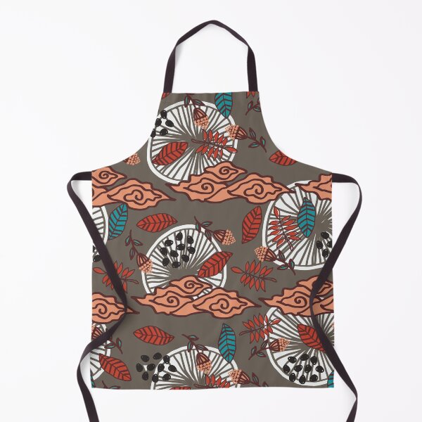 Item preview, Trendy Creative Hand Drawn Leaves Cloud And Foliage For Autumn Indonesian Batik Pattern designed and sold by Joni77.