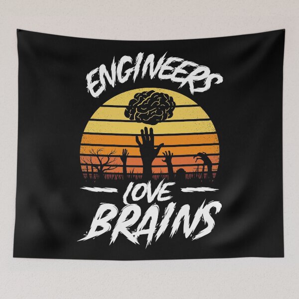 Item preview, ENGINEERS LOVE BRAINS FUNNY HALLOWEEN GIFT designed and sold by TheFirstOne.