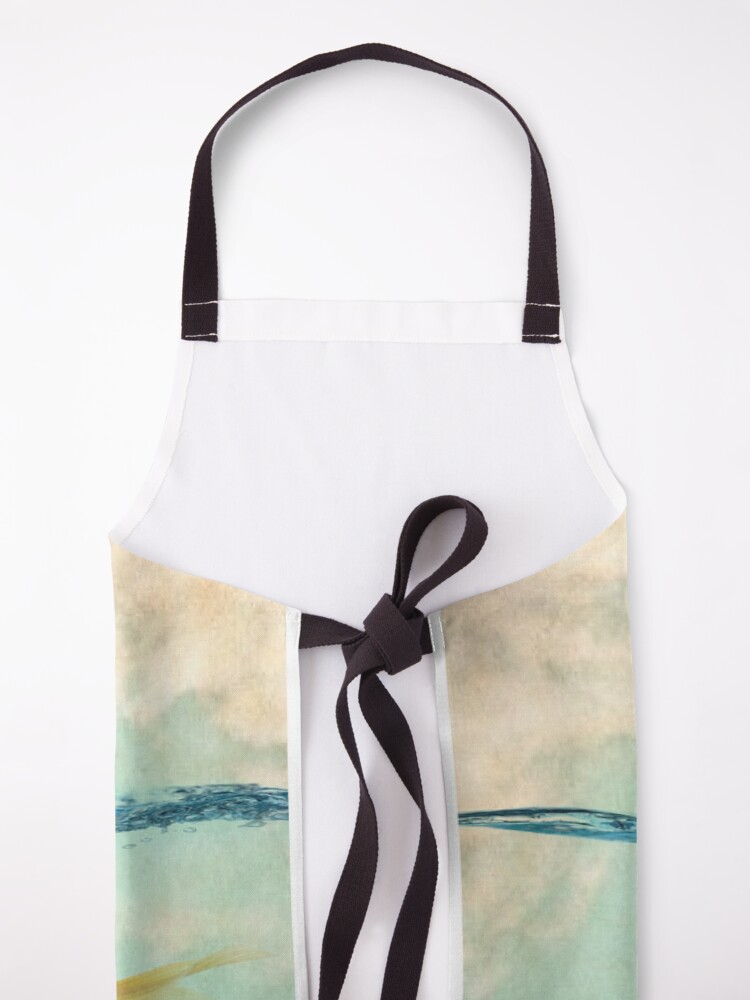 Alternate view of brilient disguise, goldfish with a shark fin Apron