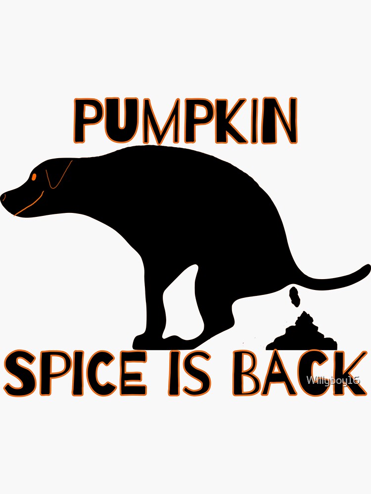 Pumpkin Spice Pooping Dog Sticker