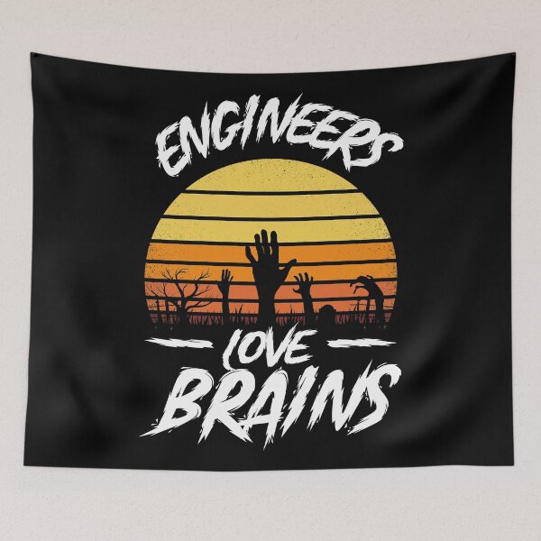 Item preview, ENGINEERS LOVE BRAINS, FUNNY HALLOWEEN GIFT designed and sold by TheFirstOne.