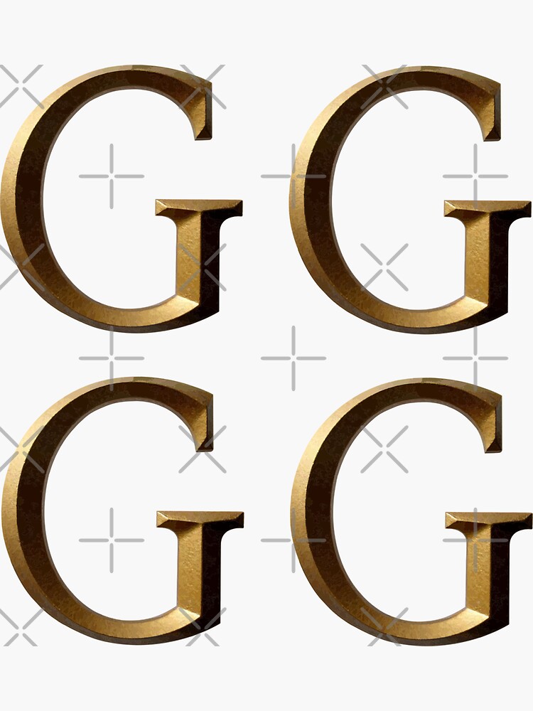 Letter G Gold Stickers by stickysterscom