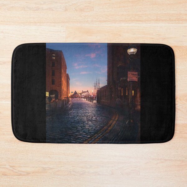 Item preview, Hartley Quay Street at sunset  designed and sold by Kipcio.