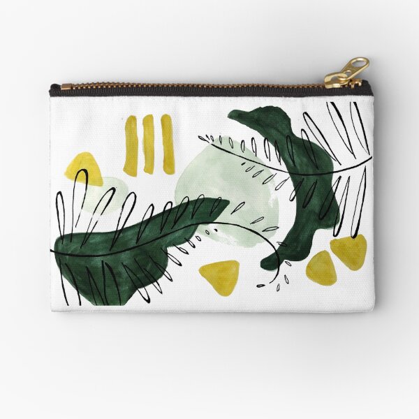 Fern Abstract Zipper Pouch