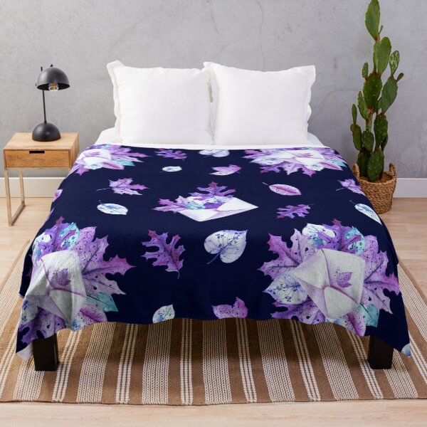 Item preview, Fall pattern design of maple leaves in purple designed and sold by Moussa Sussi.