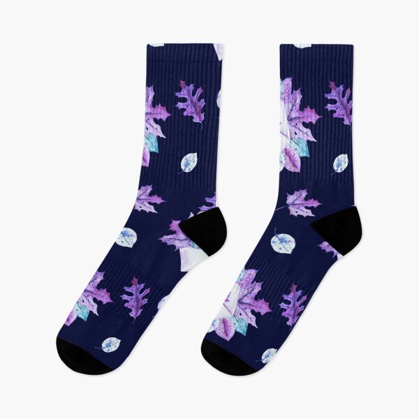 Item preview,  Fall pattern design of maple leaves in purple designed and sold by Moussa  Sussi.