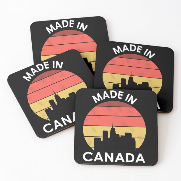 Item preview, Made in Canada retro sunset skyscrapers designed and sold by CrownsStore.