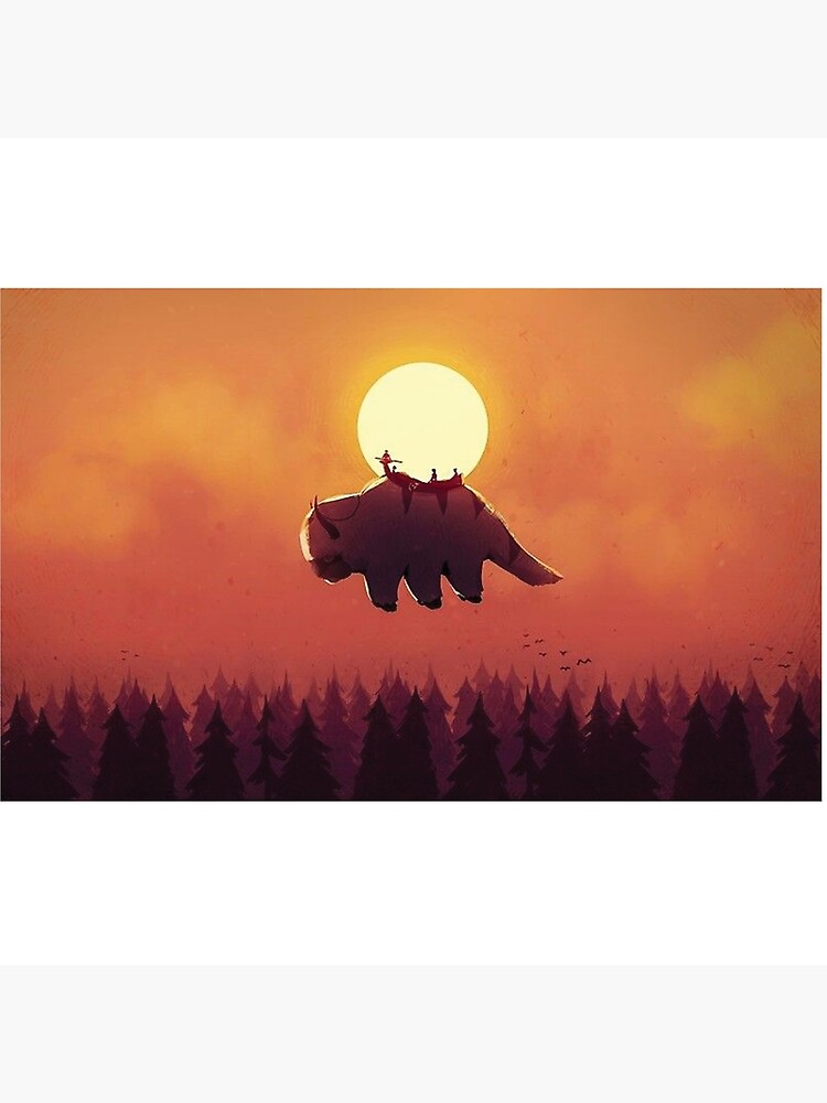 Discover Avatar the Last Airbender Appa and the Gang Premium Matte Vertical Poster