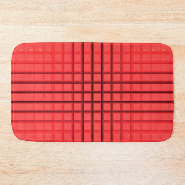 Item preview, Scarlet Cross Grid - Digital Abstract Art 3d Cube Pattern designed and sold by Dator-Abstracts.