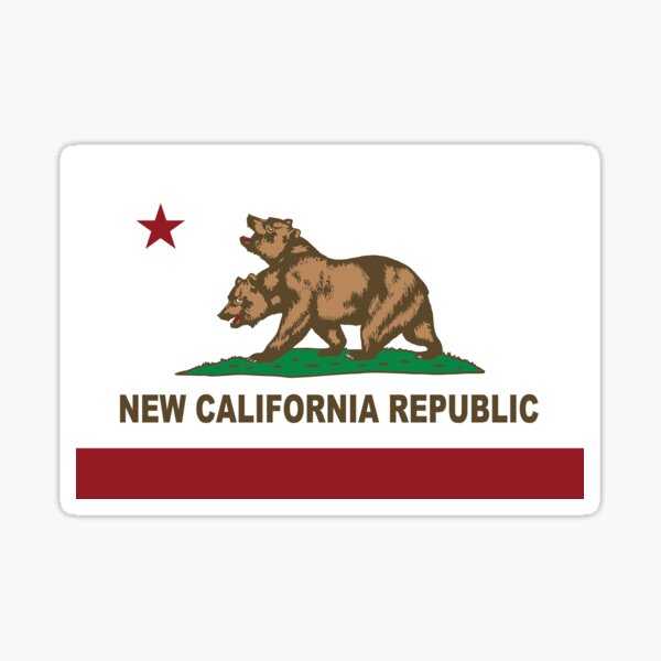New California Republic Flag Original Sticker