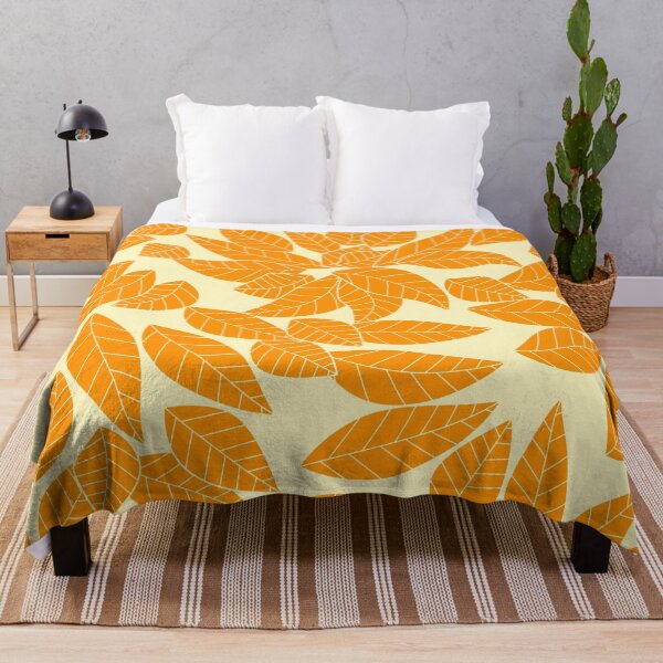 Item preview, Falling Autumn Leaf Pattern - Pumpkin Orange designed and sold by MoonsmileProd.
