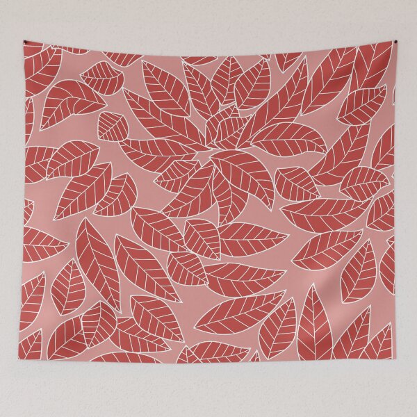 Item preview, Falling Autumn Leaf Pattern - Dusty Rose Color designed and sold by MoonsmileProd.
