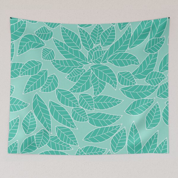 Item preview, Falling Autumn Leaf Pattern - Autumn Blue designed and sold by MoonsmileProd.