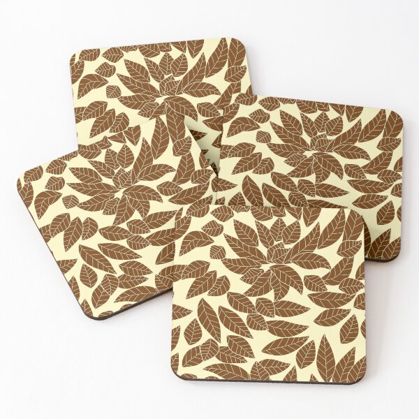 Item preview, Falling Autumn Leaf Pattern - Chestnut Brown designed and sold by MoonsmileProd.
