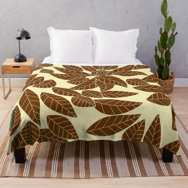 Item preview, Falling Autumn Leaf Pattern - Chestnut Brown designed and sold by MoonsmileProd.
