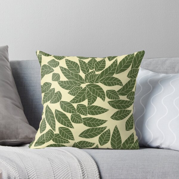 Item preview, Falling Autumn Leaf Pattern - Olive Green designed and sold by MoonsmileProd.
