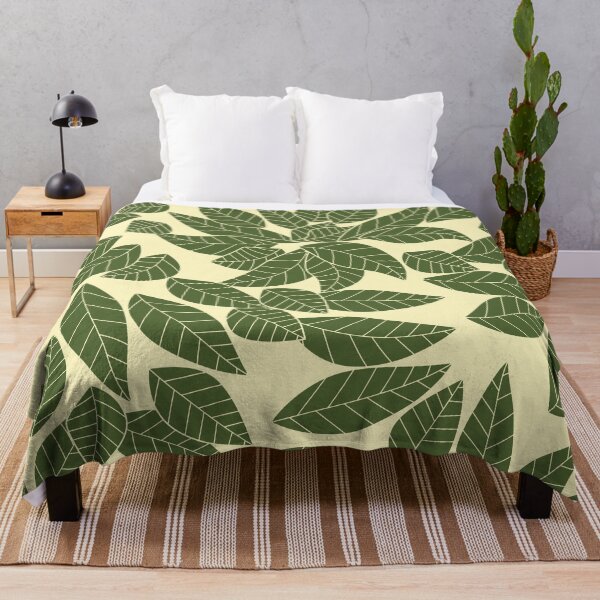 Item preview, Falling Autumn Leaf Pattern - Olive Green designed and sold by MoonsmileProd.