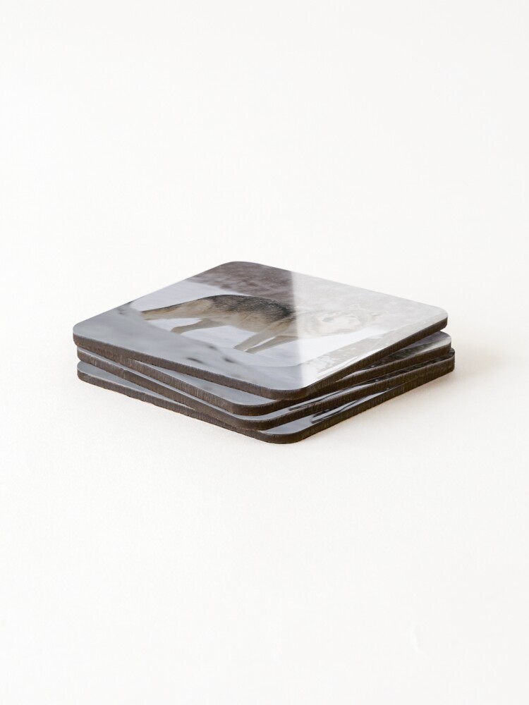 Thumbnail 4 of 5, Coasters (Set of 4), Timber Wolf designed and sold by WolvesOnly.