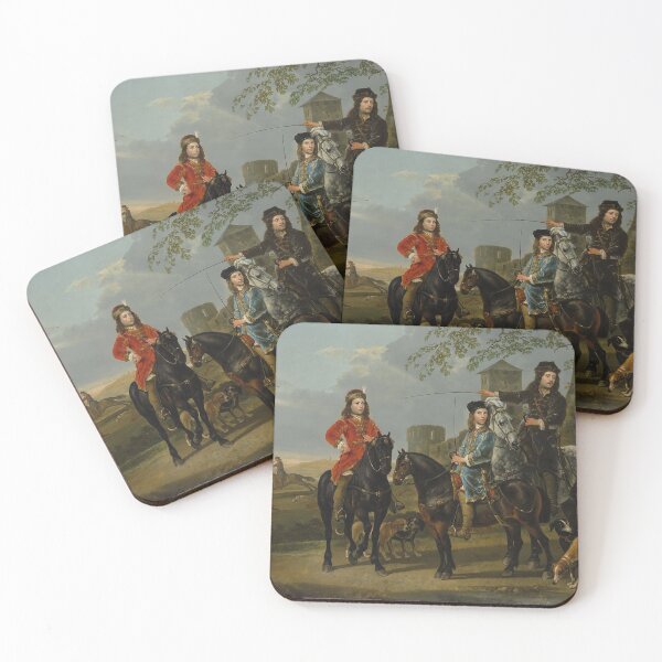 Item preview, Royals on horseback - royal portrait art designed and sold by Vintage Designs +.