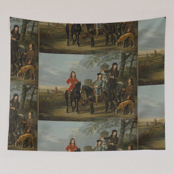 Item preview, Royals on horseback - royal portrait art designed and sold by Vintage Designs +.