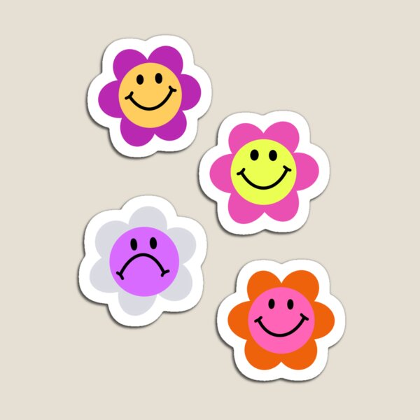 Smiley Flower Magnet
