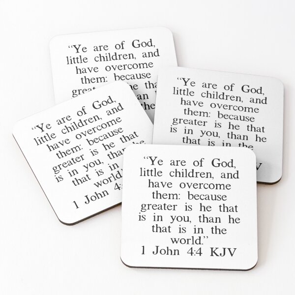 Item preview, 1 John 4:4 KJV designed and sold by IBMClothing.