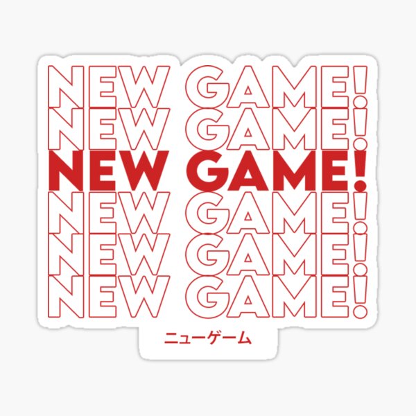 Item preview, New Game! Typography designed and sold by baconmastery.