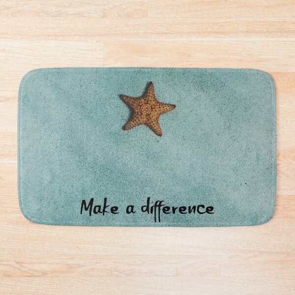 Item preview, Make a difference .... (The Starfish Story). Starfish on sand. Colour. Black text. designed and sold by JellyBeenzz.